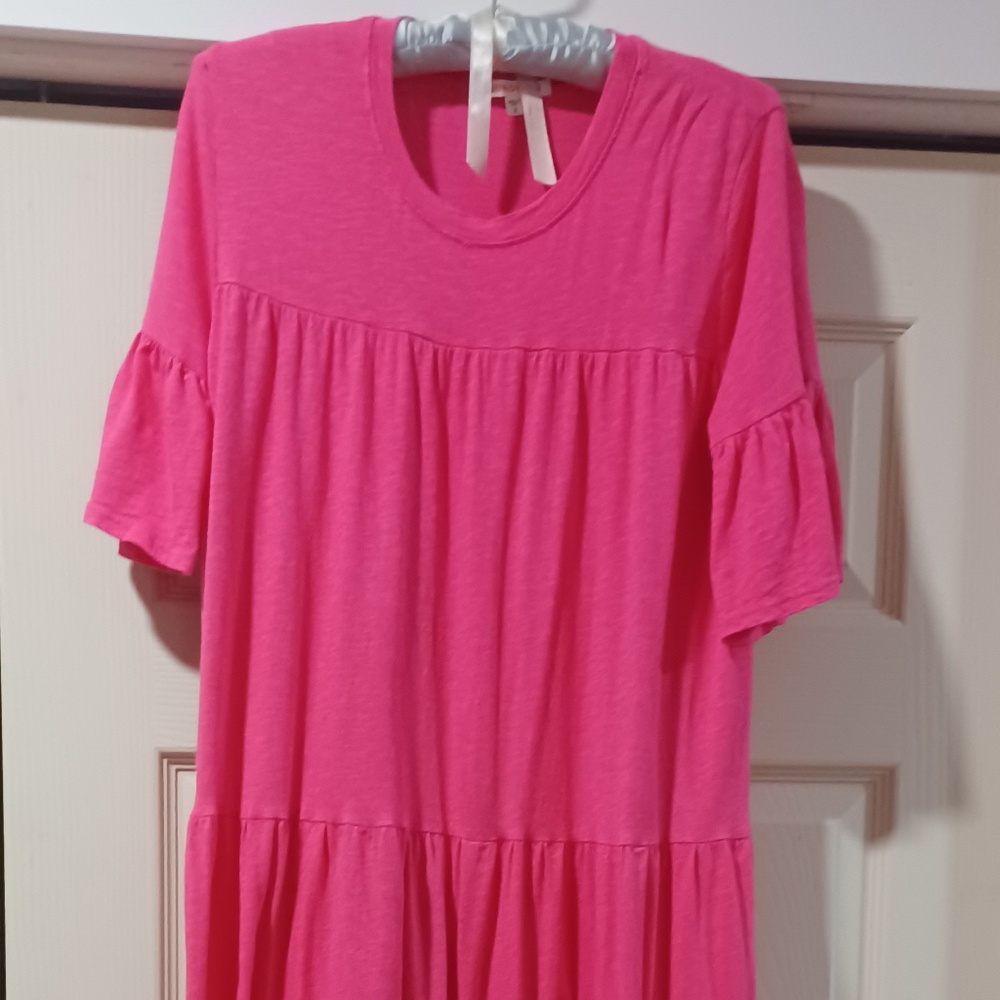Sundry pink tiered dress size 2